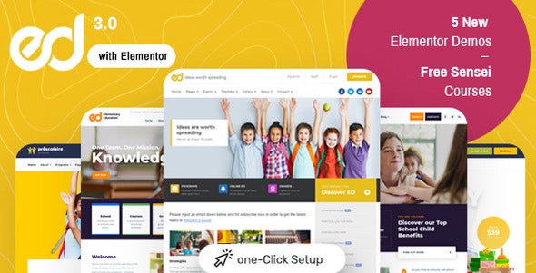 Download Nulled Ed School v3.5.0 - Education WordPress Theme