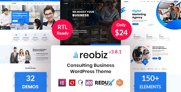 Download Nulled Reobiz v3.8.1 - Consulting Business WordPress Theme