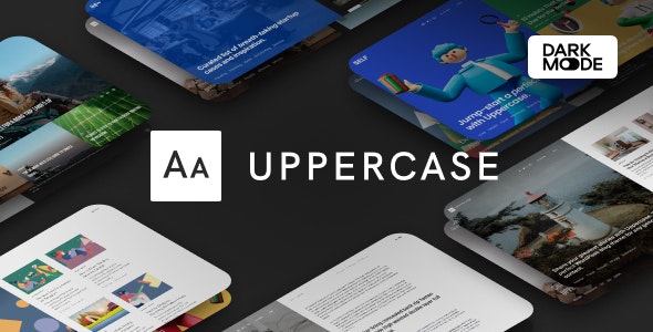 Download Nulled Uppercase v1.0.8 - WordPress Blog Theme with Dark Mode