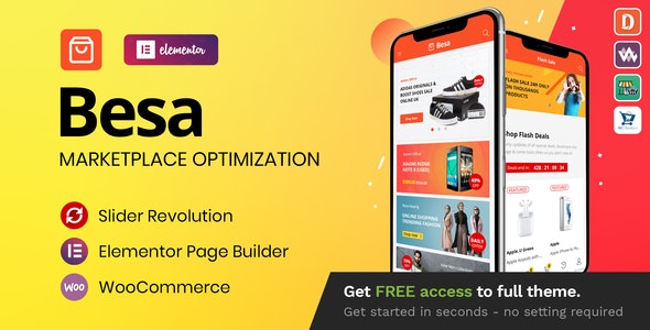 Download Nulled Besa v1.3.0 - Elementor Marketplace WooCommerce Theme